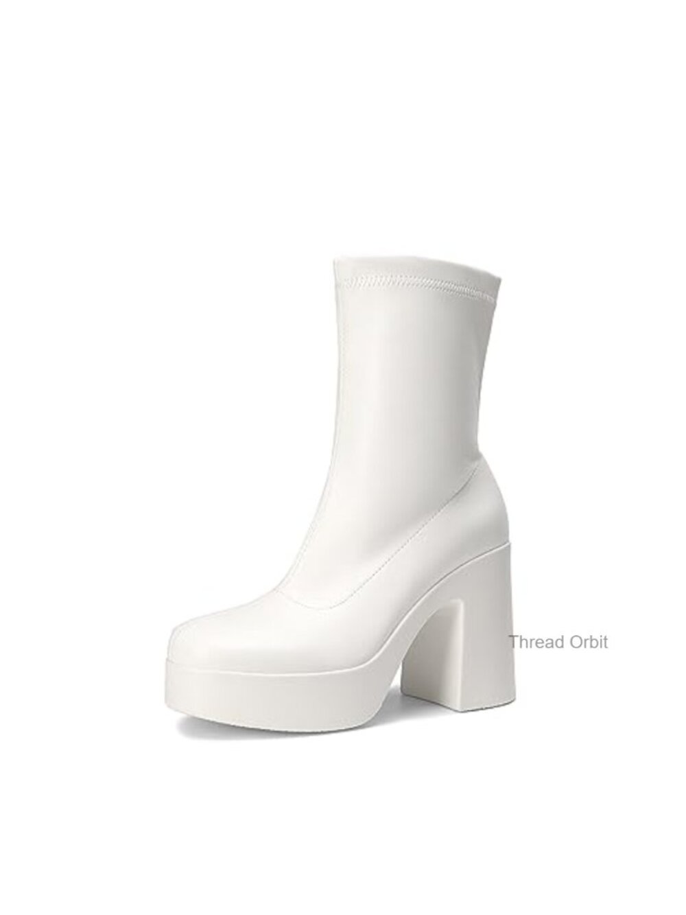 Women's Platform Gogo Ankle Boots Chunky Block Heel Side Zip Booties